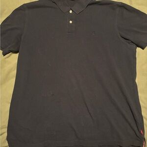 Izod Blue Polo Shirt Classic Knit Design